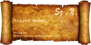 Szajkó Noémi névjegykártya